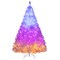 7 Feet Artificial Christmas Tree Hinged Pre-Lit Xmas Tree with 11 Lighting Modes